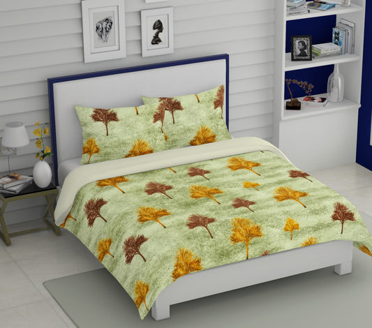 Beneton - Olive Green Designer Bedsheet