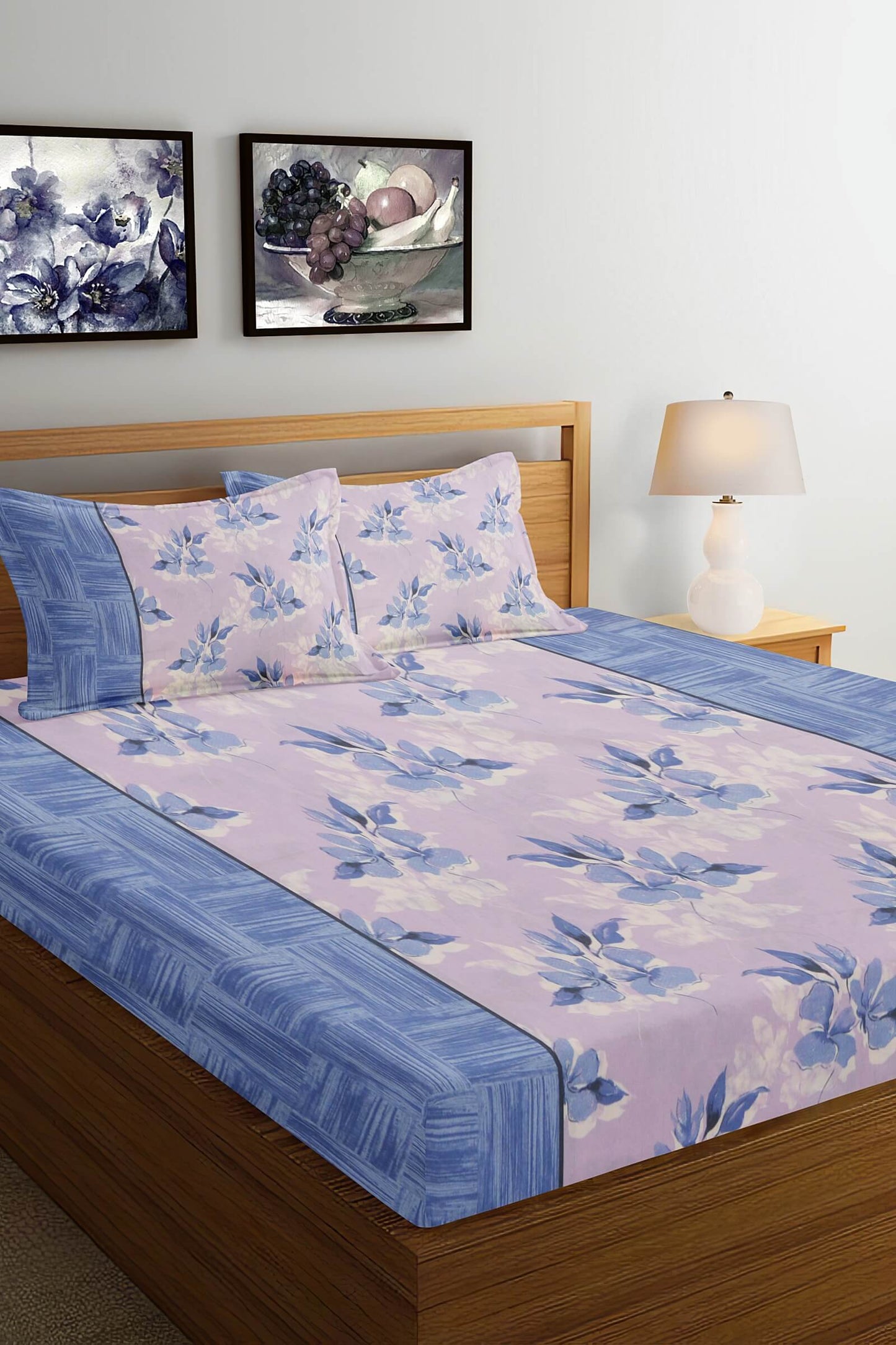 Bezha 100% Cotton Twill Sateen 180TC King Size Bedsheet