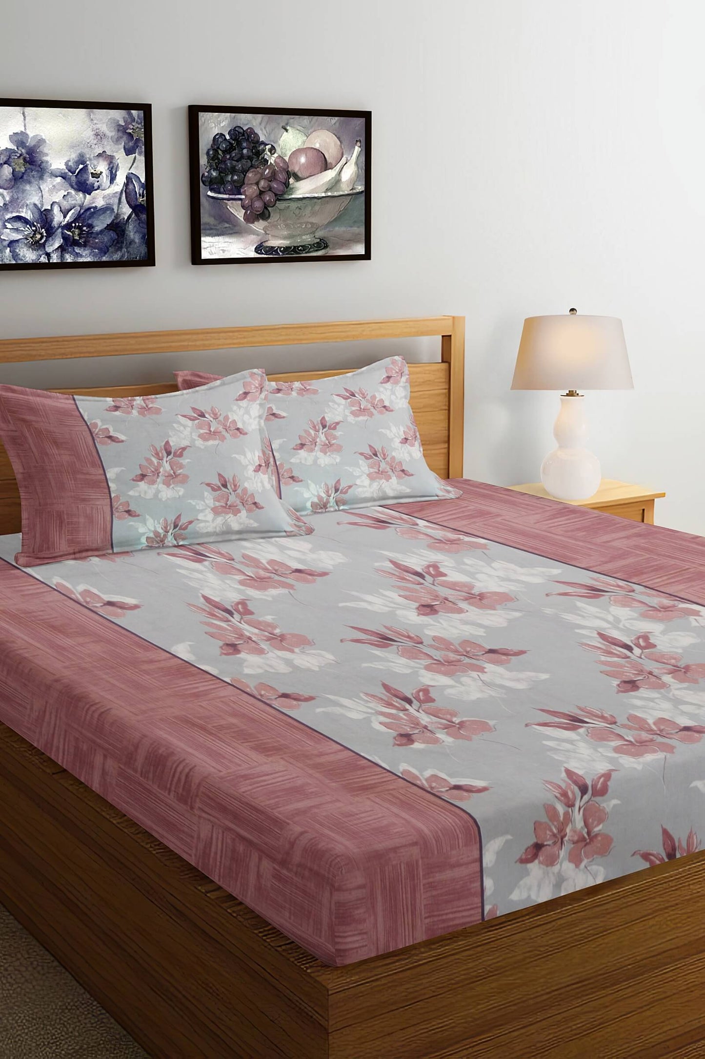 Bezha 100% Cotton Twill Sateen 180TC King Size Bedsheet