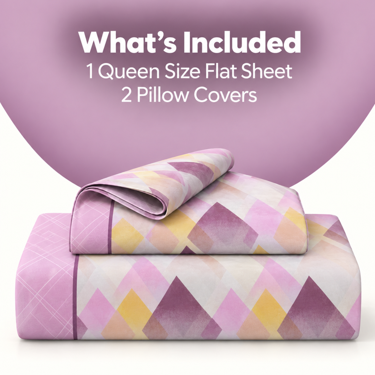 Fantasy Gold 100% Cotton Queen Size Double Bedsheet