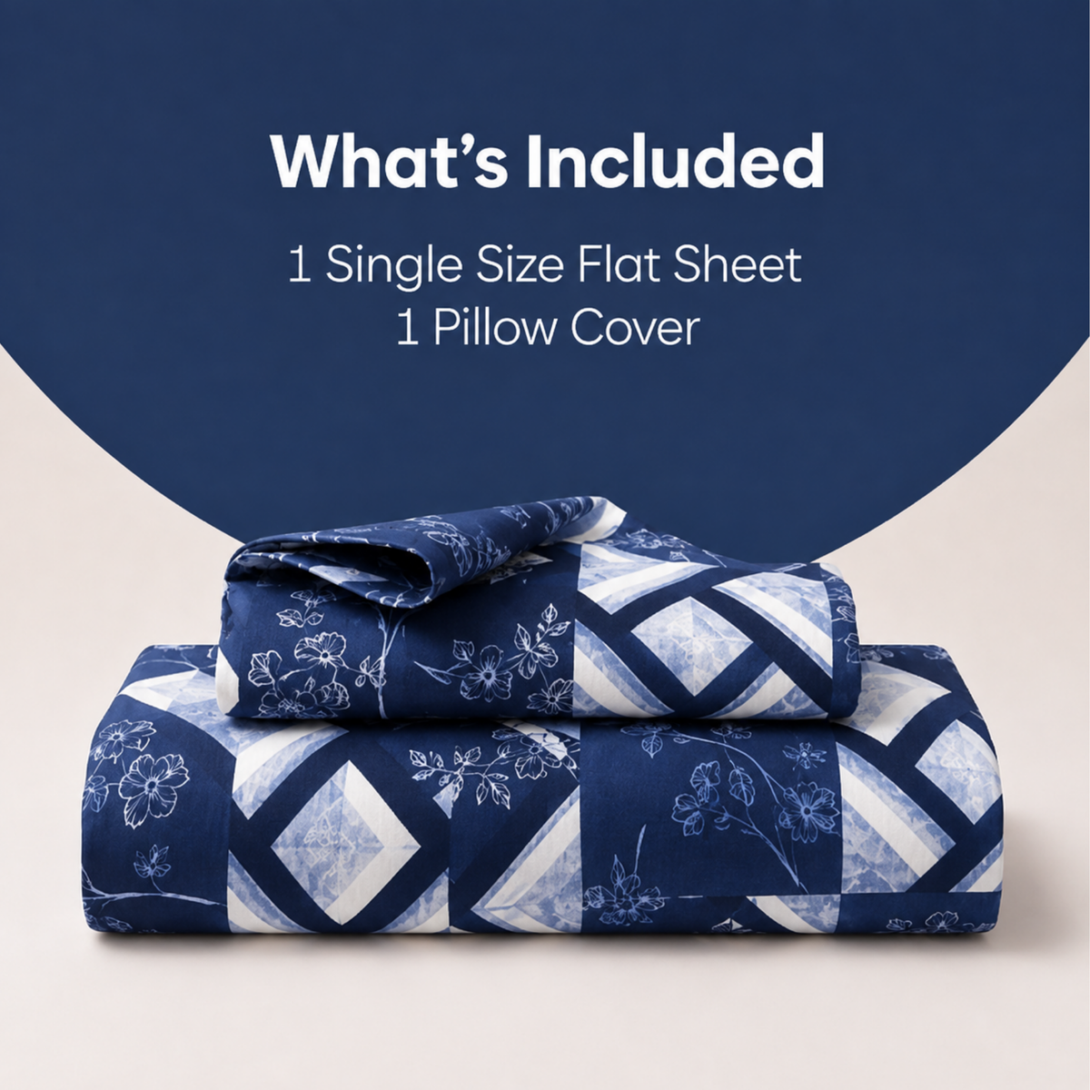 Tulip 100% Cotton 120 TC Printed Single Bedsheet