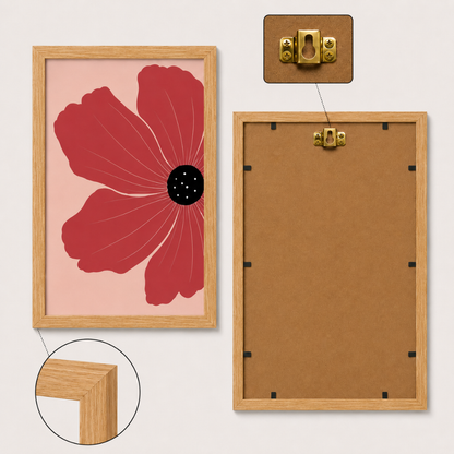 Cream flower illustration print on mustard gold background