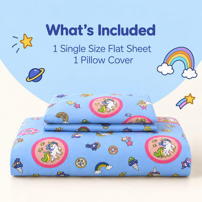 Embrace the Magic: Unicorn-Themed Bedsheet for Kids