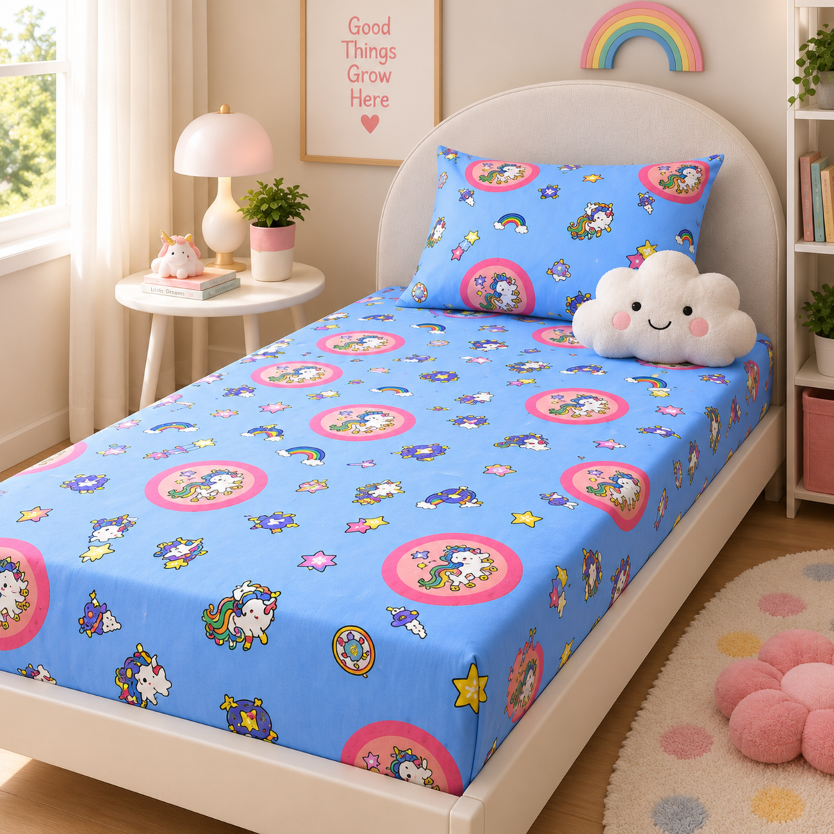 Embrace the Magic: Unicorn-Themed Bedsheet for Kids