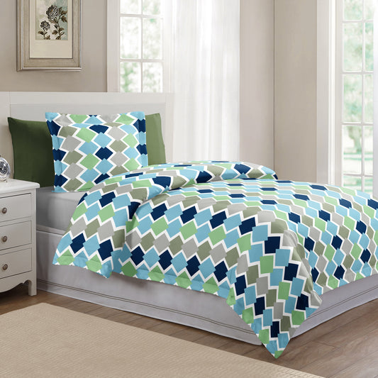 Tulip 100% Cotton 144TC Geometric Printed Single Bedsheet