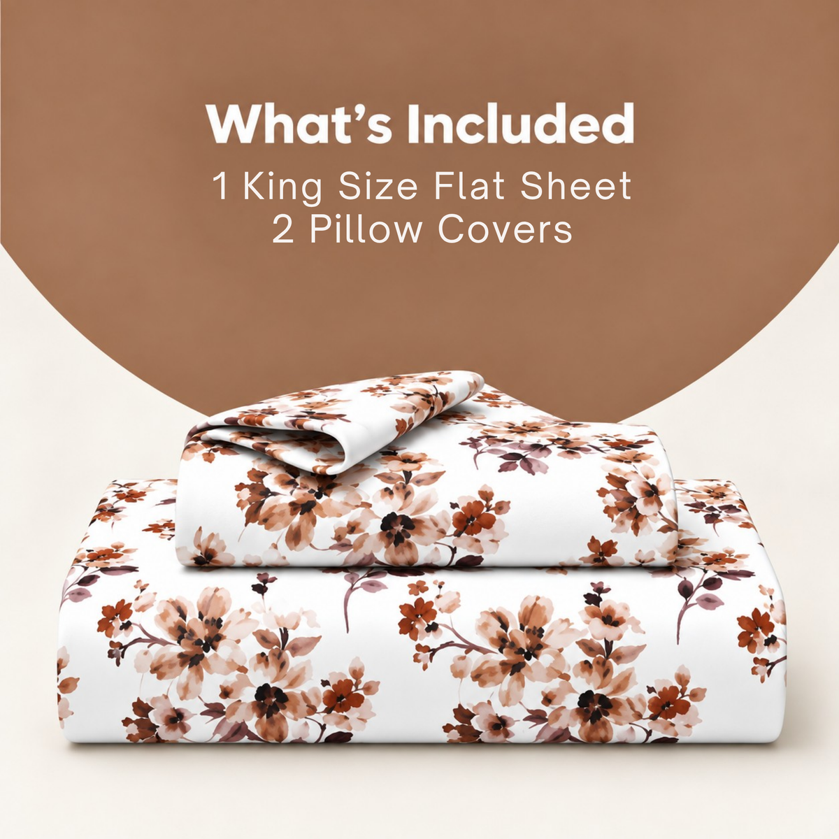 Bezha 100% Cotton Twill Sateen 180TC King Size Bedsheet