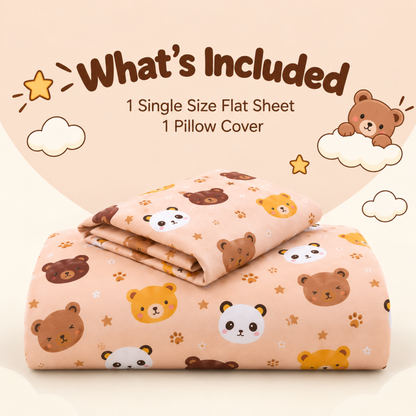 Trendy Cartoon Print Single Bedsheet for Kids