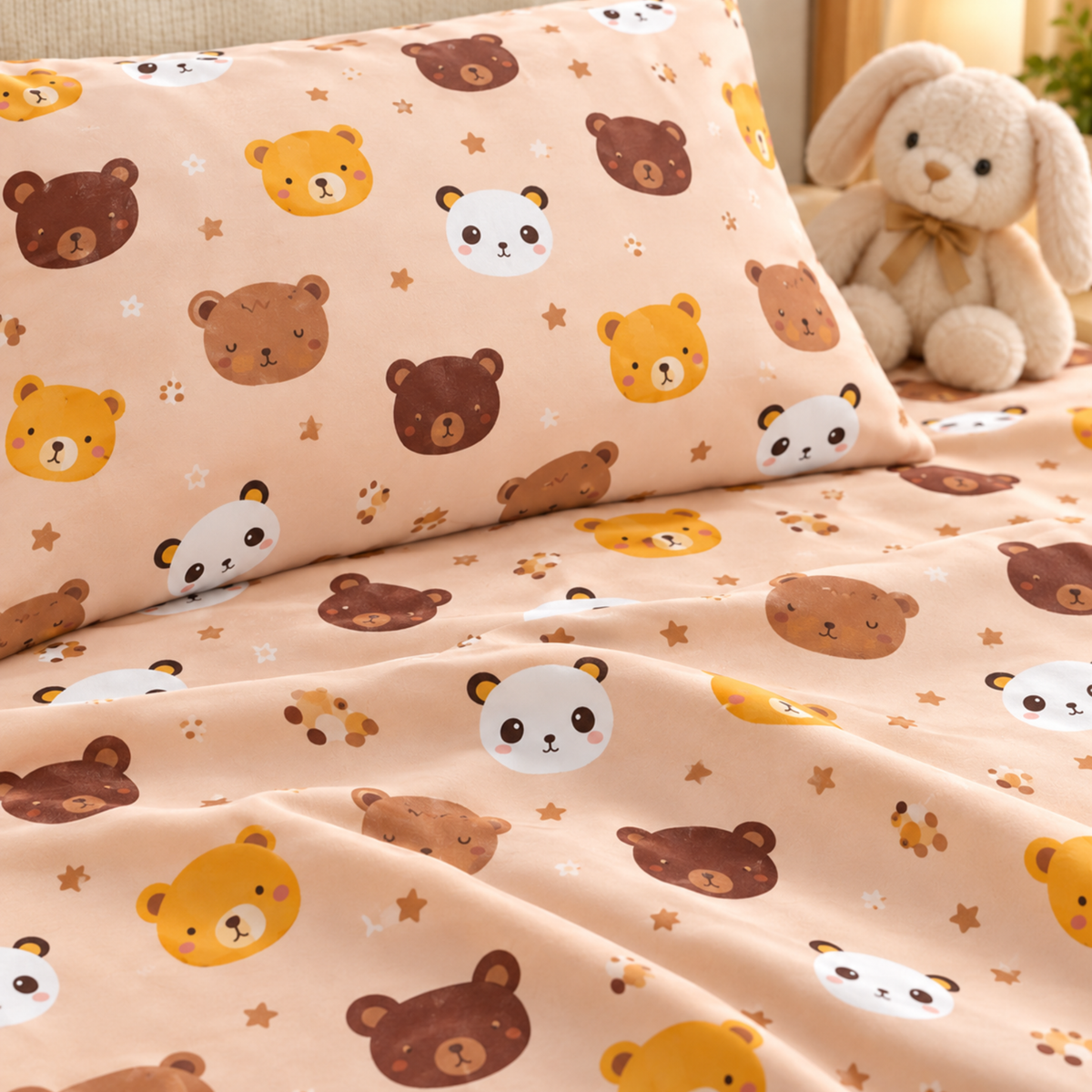 Trendy Cartoon Print Single Bedsheet for Kids