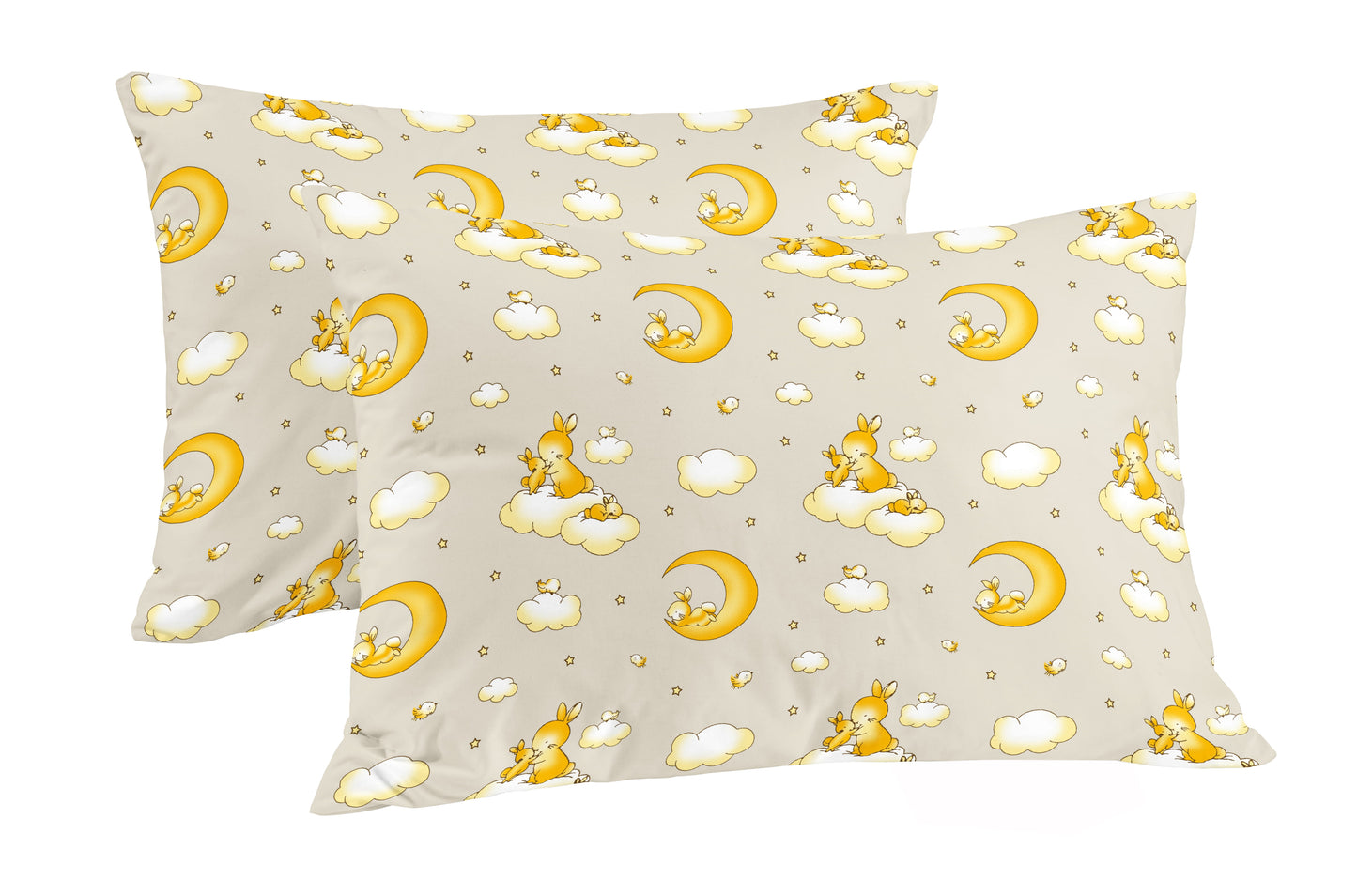 Trendy Cartoon Print Single Bedsheet for Kids - Light Grey
