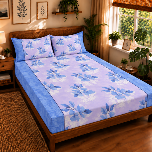 Bezha 100% Cotton Twill Sateen 180TC King Size Bedsheet