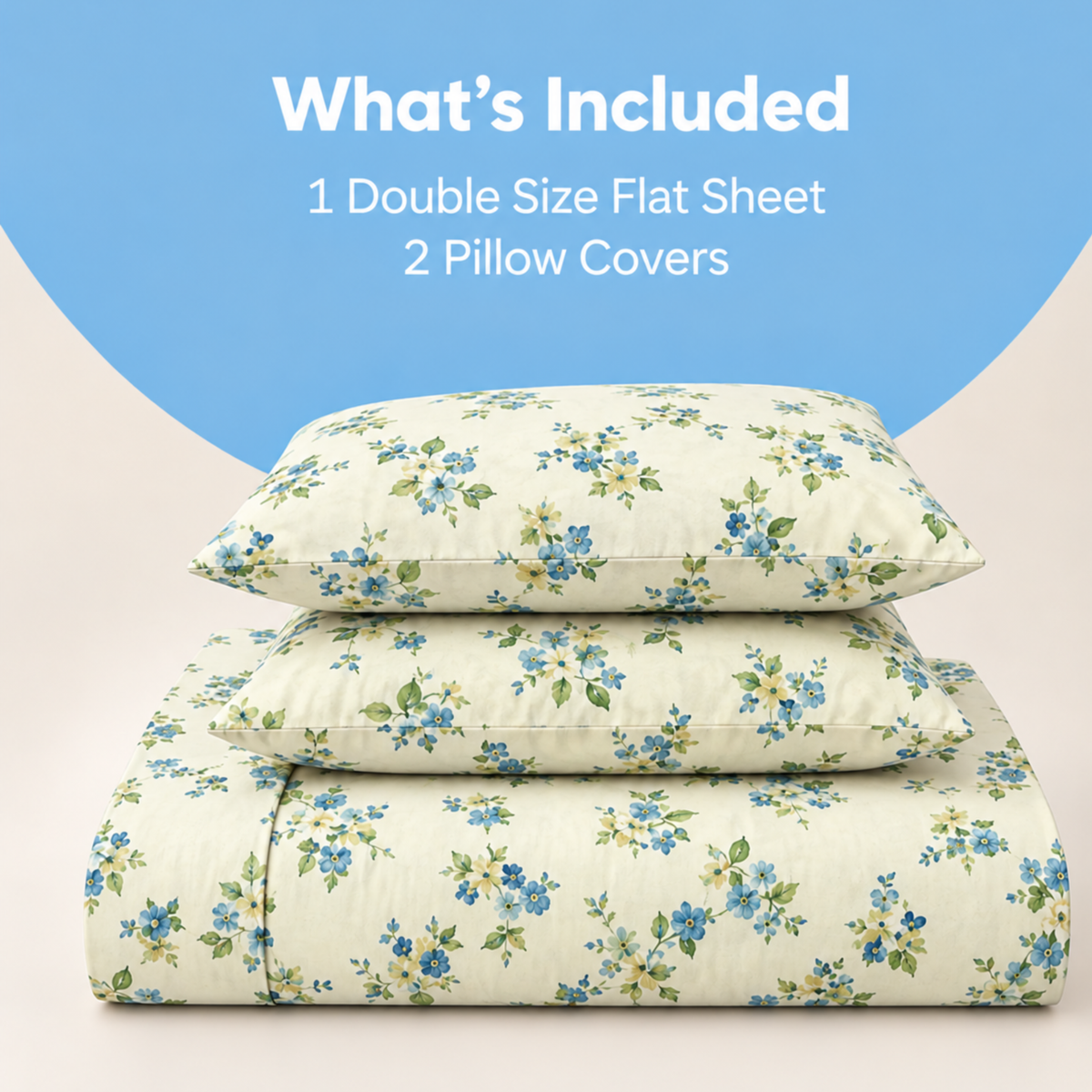 Majestic 100% Cotton Queen Size Double Bedsheet