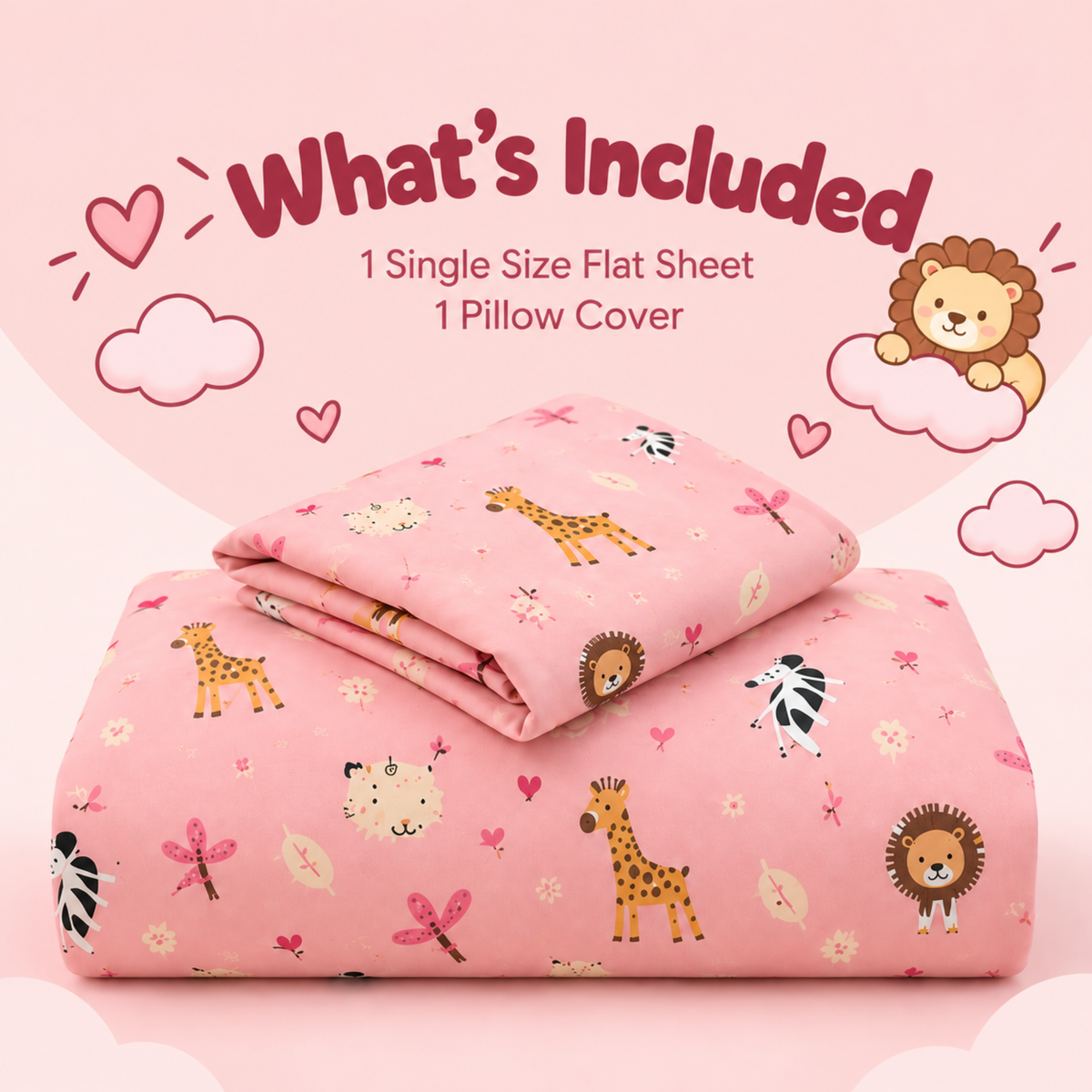 Discover the Excitement: Zoo Animals Themed Bedsheet for Kids