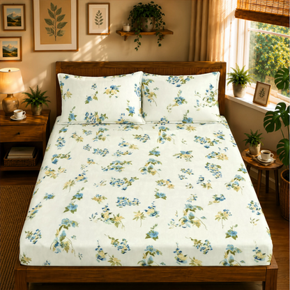 Majestic 100% Cotton Queen Size Double Bedsheet