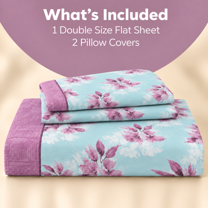 Bezha 100% Cotton Twill Sateen 180TC King Size Bedsheet