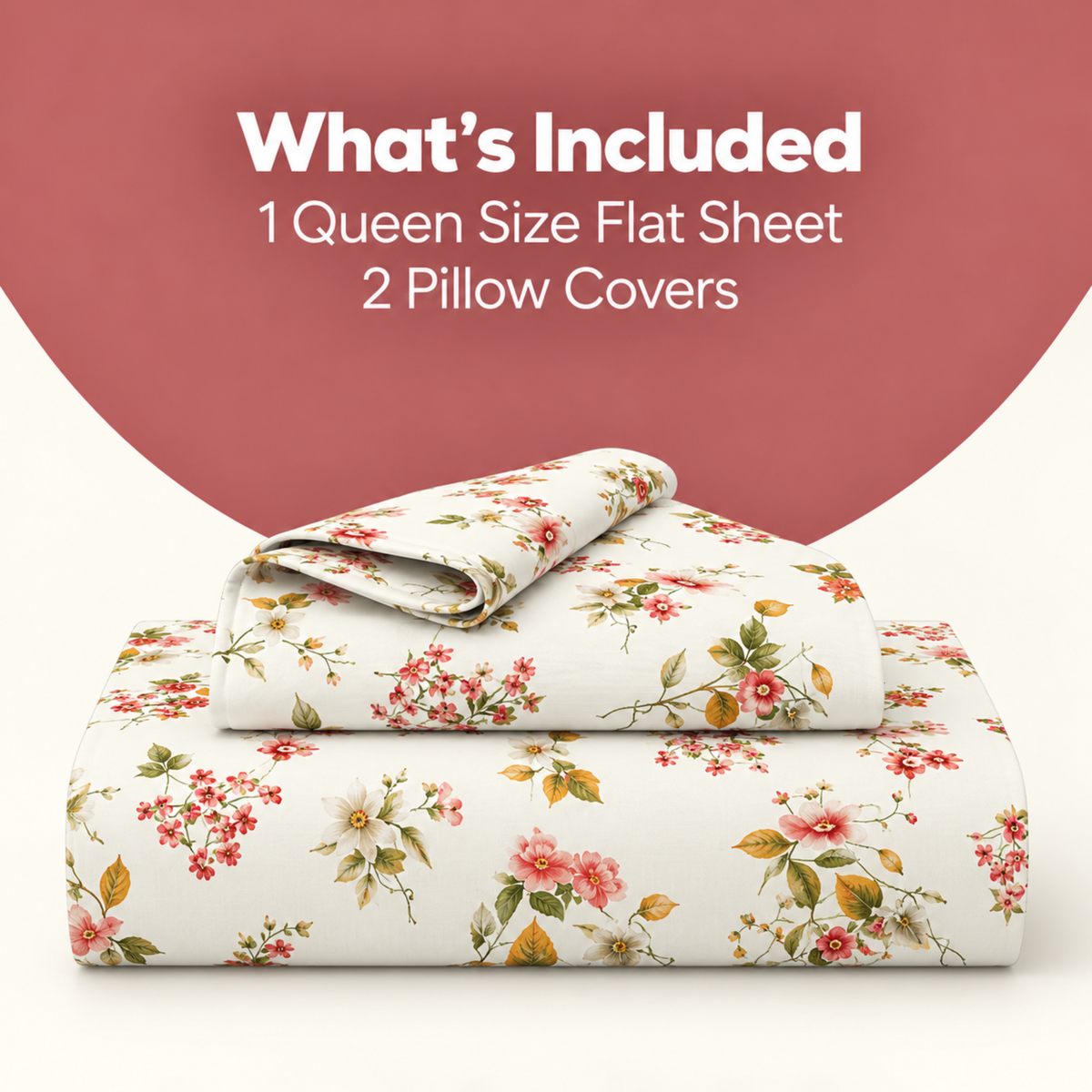 Majestic 100% Cotton Queen Size Double Bedsheet