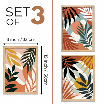 Set of 3 sizing diagram showing 13 x 19 inch dimensions