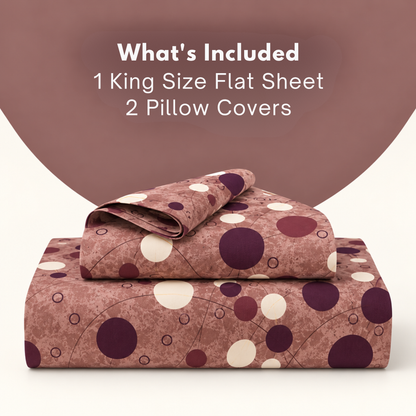 Beneton - Maroon and Yellow Polka Dots
