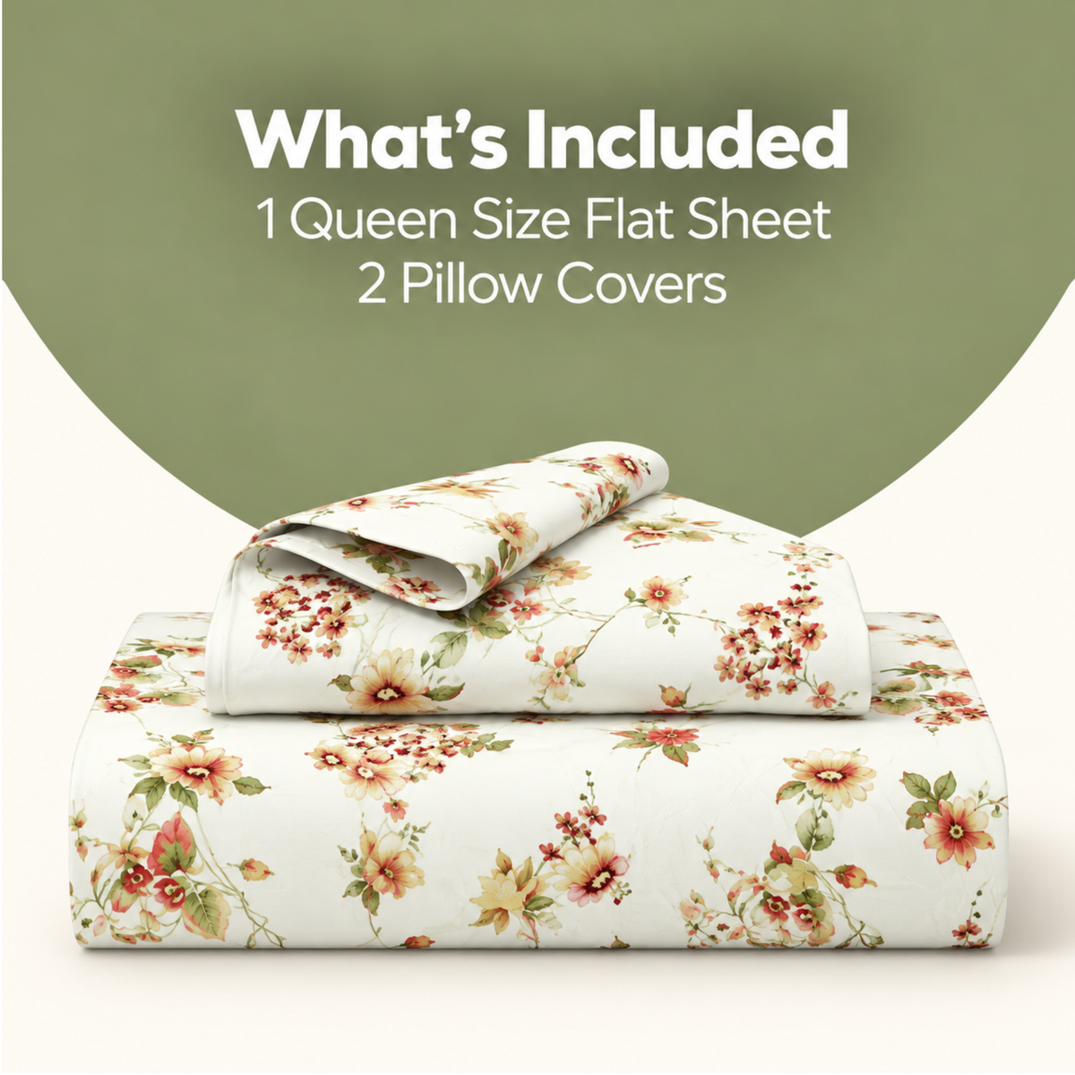 Majestic 100% Cotton Queen Size Double Bedsheet