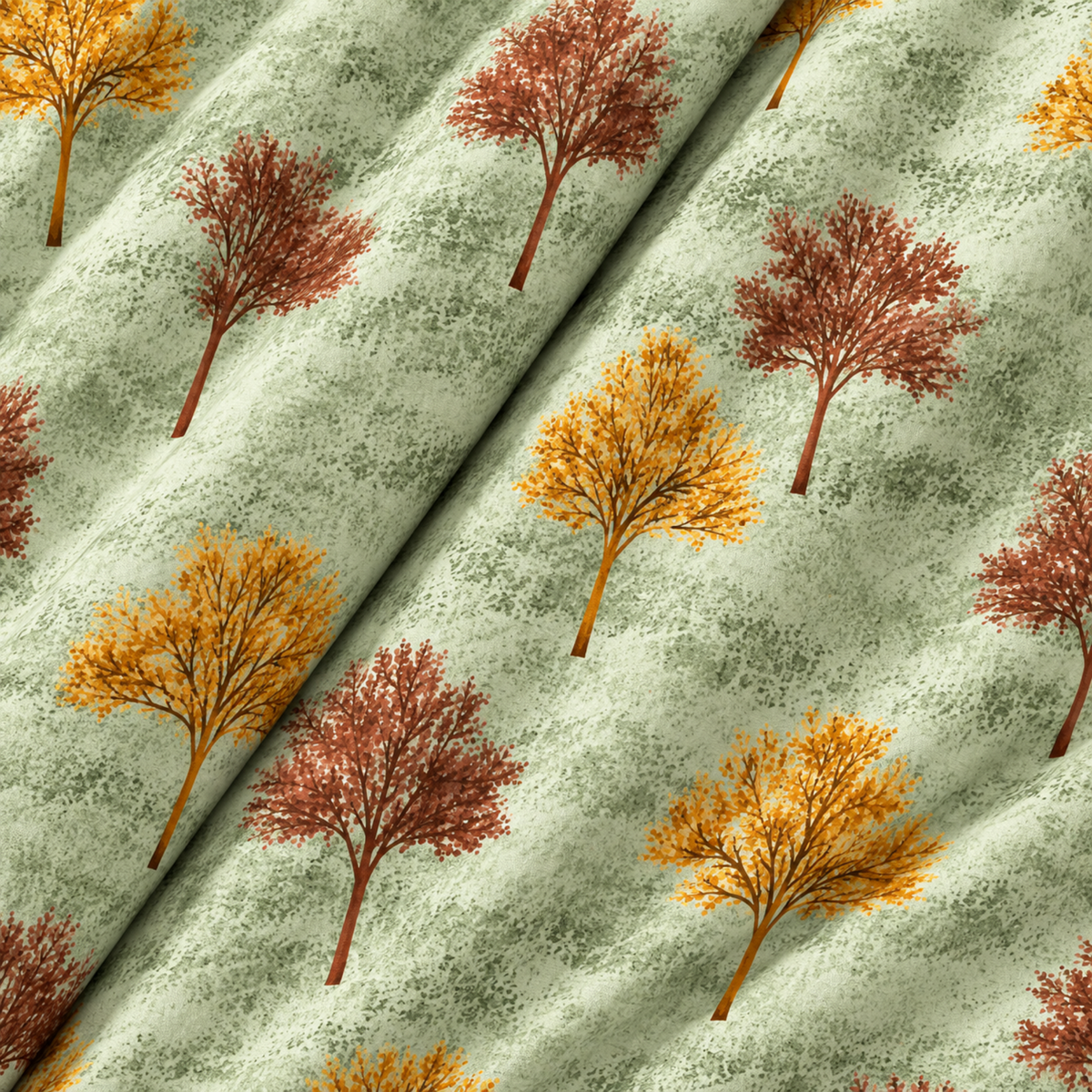 Beneton - Olive Green Designer Bedsheet