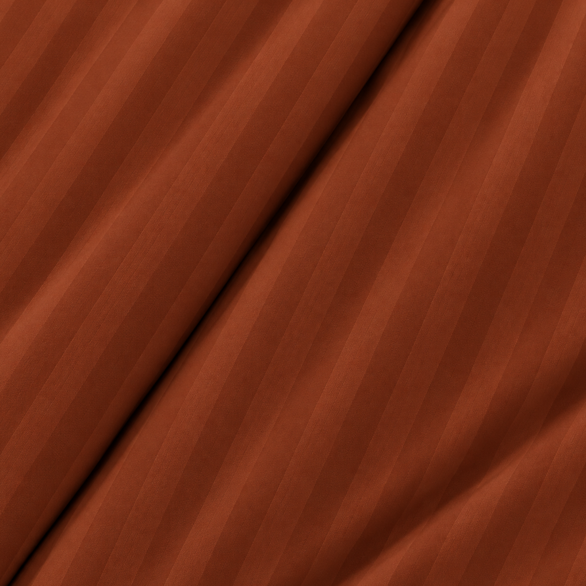 Pure Luxe - 100% Cotton 210 TC Satin Stripe King Size Bedsheet - Brown