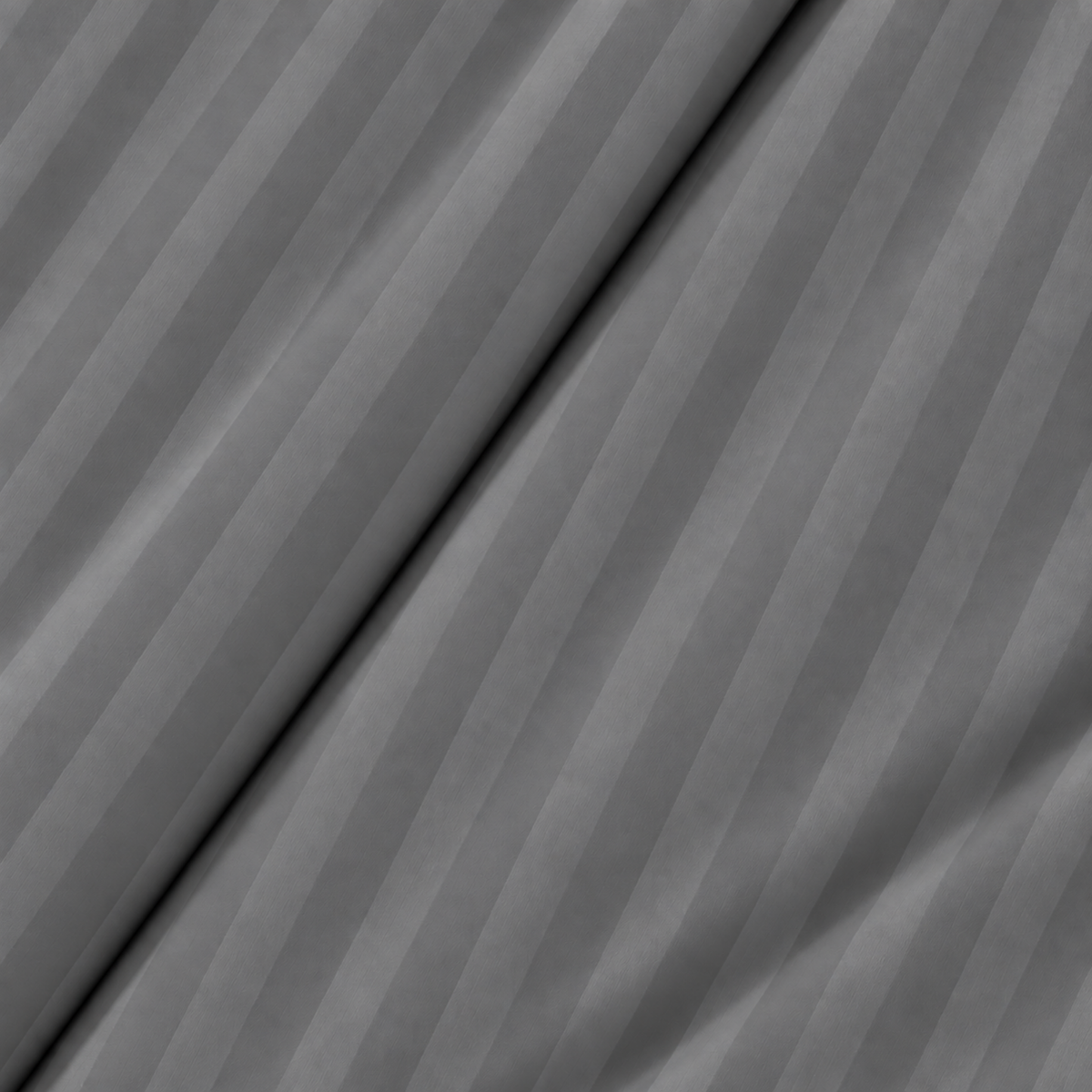 Pure Luxe - 100% Cotton 210 TC Satin Stripe King Size Bedsheet with 2 Pillow Covers