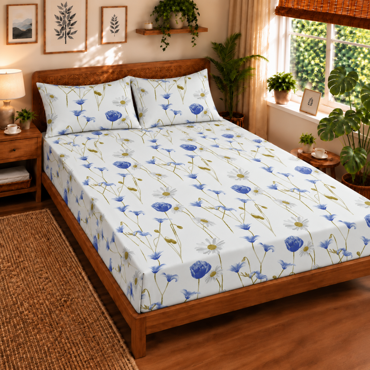 Elegance 100% Cotton Super King Size Bedsheet