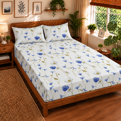 Elegance 100% Cotton Super King Size Bedsheet