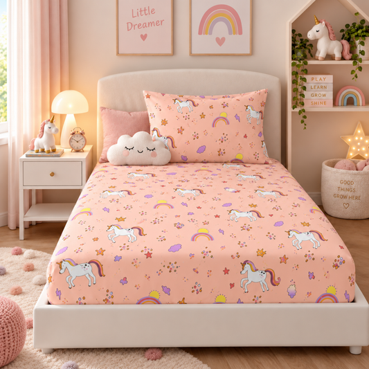Magical Unicorn Bedsheet for Kids - Enchant Dreams with Delight