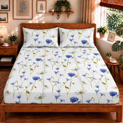 Elegance 100% Cotton Super King Size Bedsheet