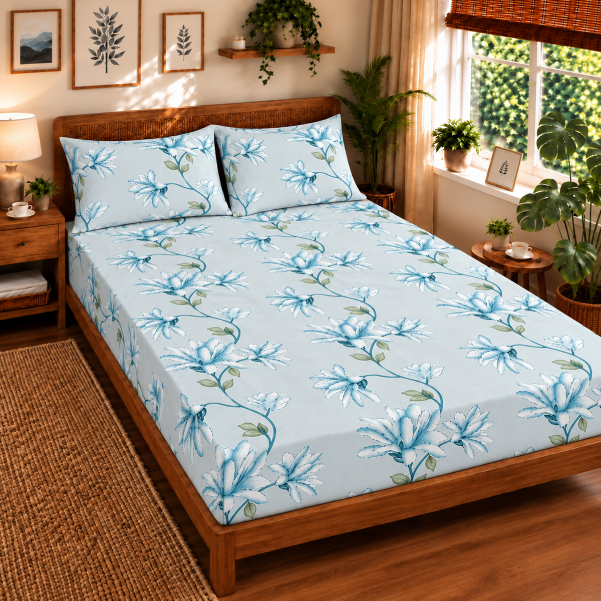 Elegance 100% Cotton Super King Size Bedsheet