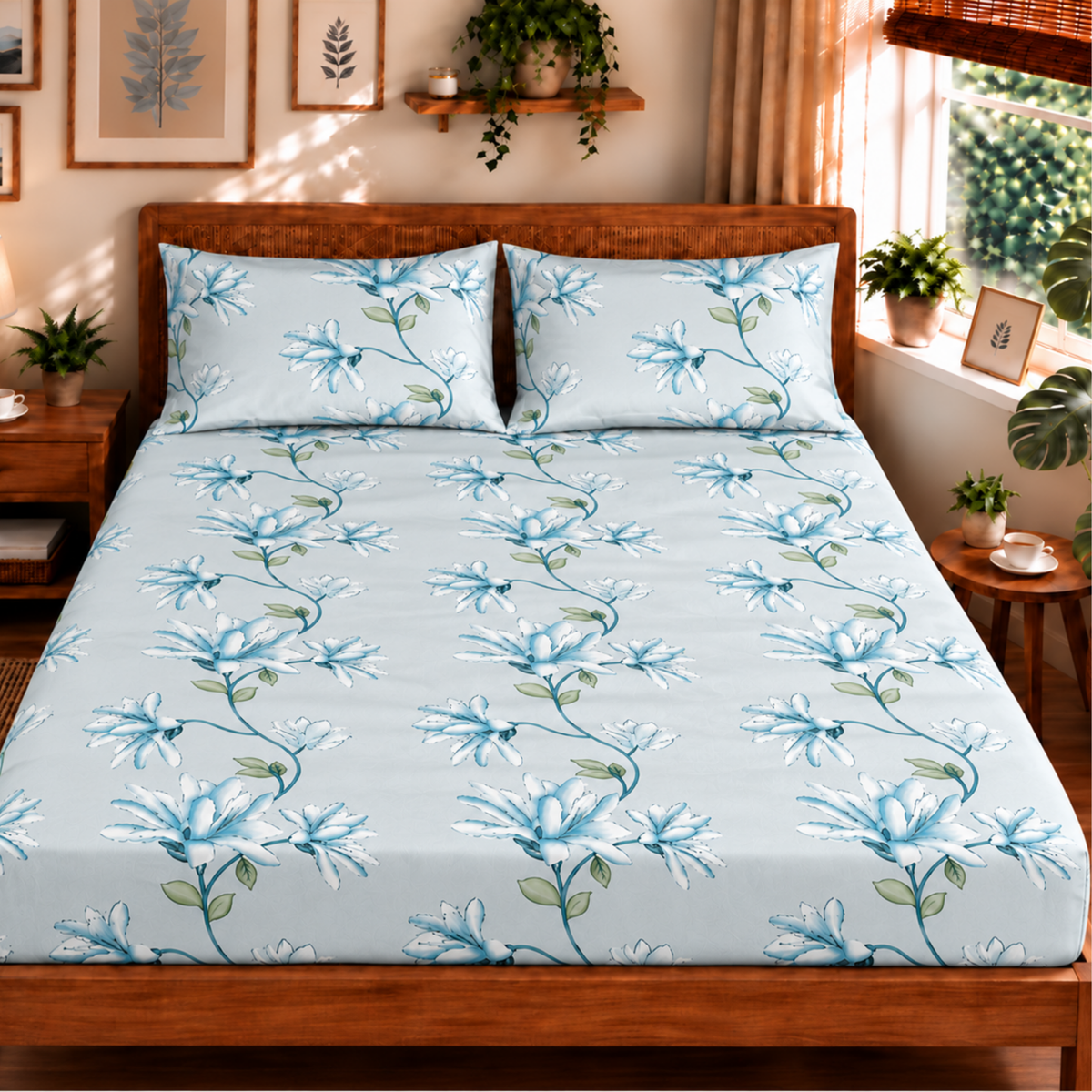 Elegance 100% Cotton Super King Size Bedsheet