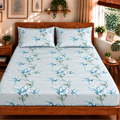Elegance 100% Cotton Super King Size Bedsheet