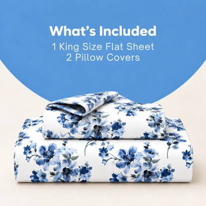 Bezha 100% Cotton Twill Sateen 180TC King Size Bedsheet