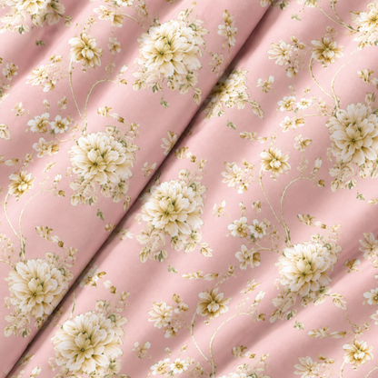 Elyx Floral Kingsize Bedsheet - Pink