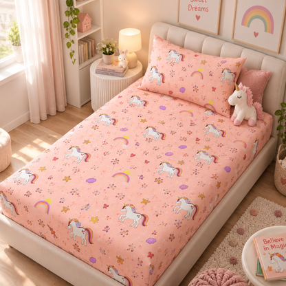 Magical Unicorn Bedsheet for Kids - Enchant Dreams with Delight