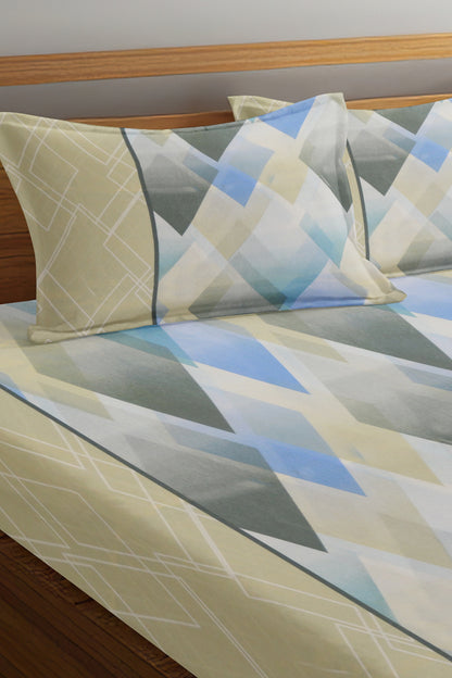 Fantasy Gold 100% Cotton Queen Size Double Bedsheet