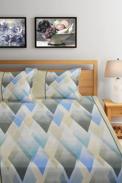 Fantasy Gold 100% Cotton Queen Size Double Bedsheet
