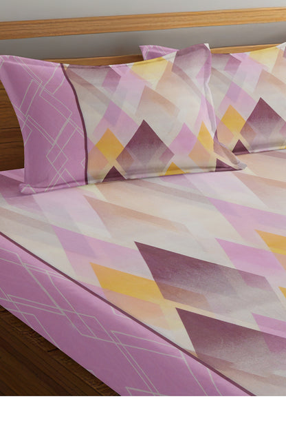 Fantasy Gold 100% Cotton Queen Size Double Bedsheet