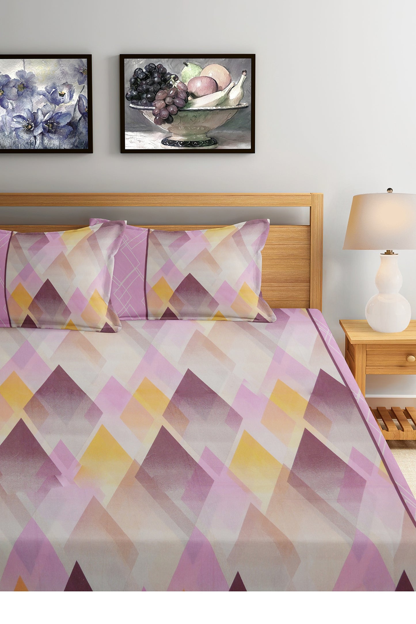Fantasy Gold 100% Cotton Queen Size Double Bedsheet