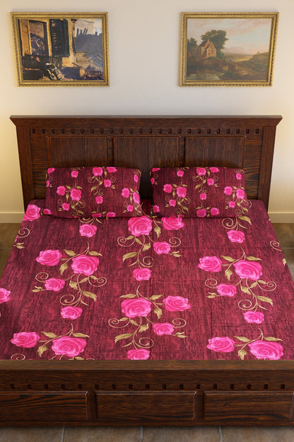 Florietta, 100% Cotton Double Bedsheet, 144 TC