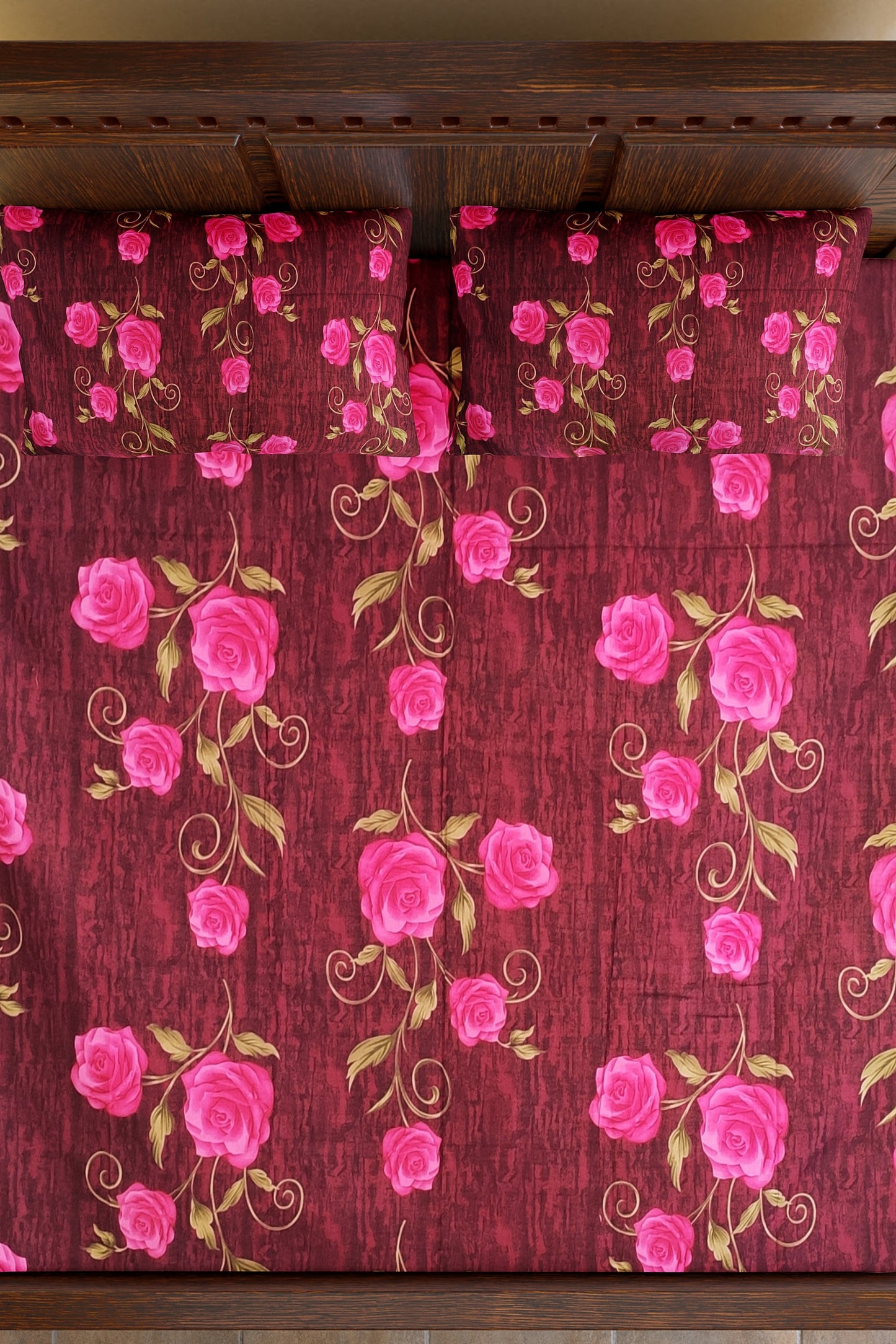 Florietta, 100% Cotton Double Bedsheet, 144 TC