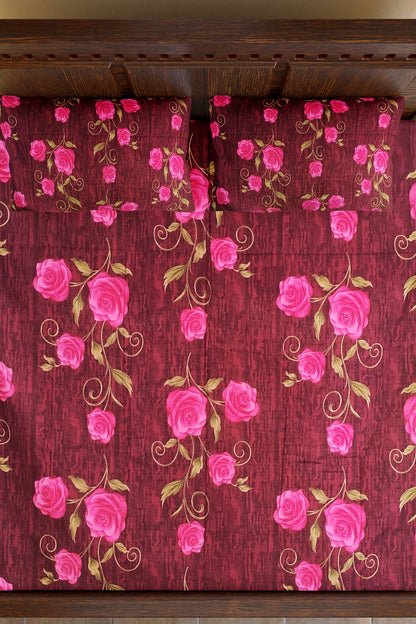 Florietta, 100% Cotton Double Bedsheet, 144 TC